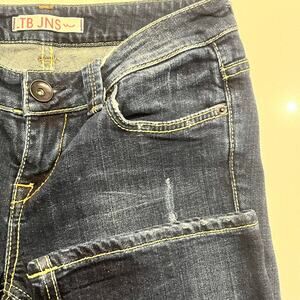 LTB Little Big Low Rise‎ Boot Cut Jeans Womens Size 28/32 Dark Wash Distressed